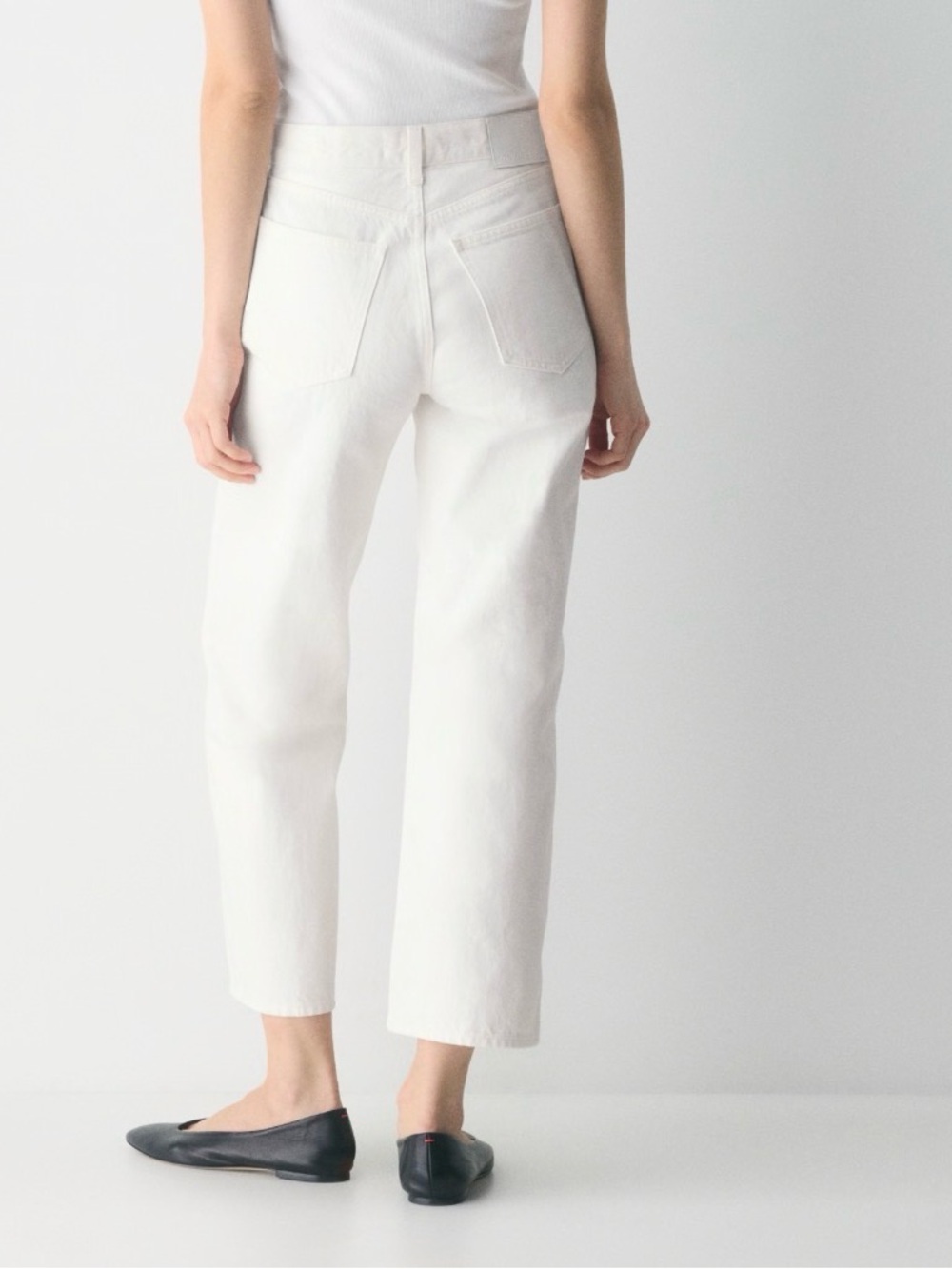 DENIM FORUM - The Farrah High-Rise Wide Ankle Jeans - white, size 28
